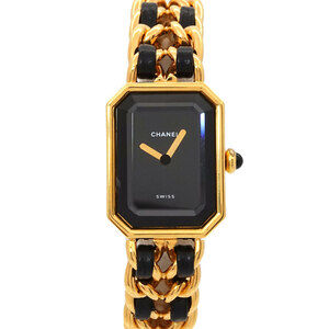 Chanel Premiere S-size H0001 Women's Watch Black Gold Quartz